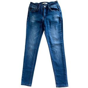 Kancan | Skinny Jeans Medium Wash Mid Rise Size 3 Waist 25" Light Distressing